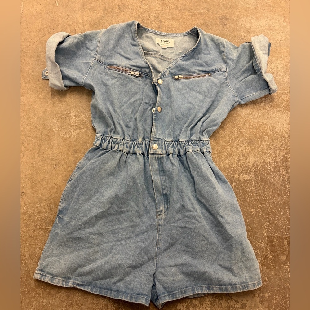 Miss Selfridge Light Blue denim  Romper